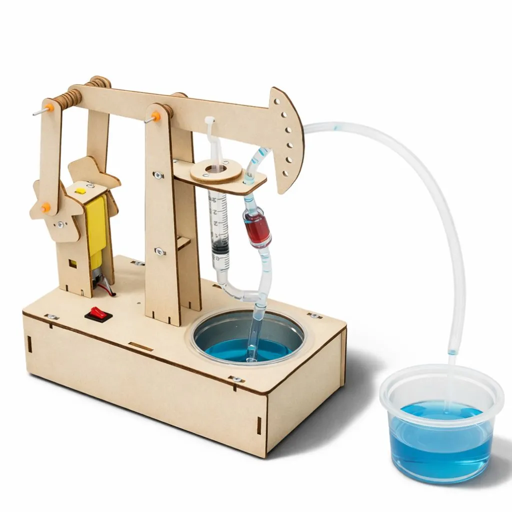 Wooden Oil Pump STEM Kit DIY Oil .webp