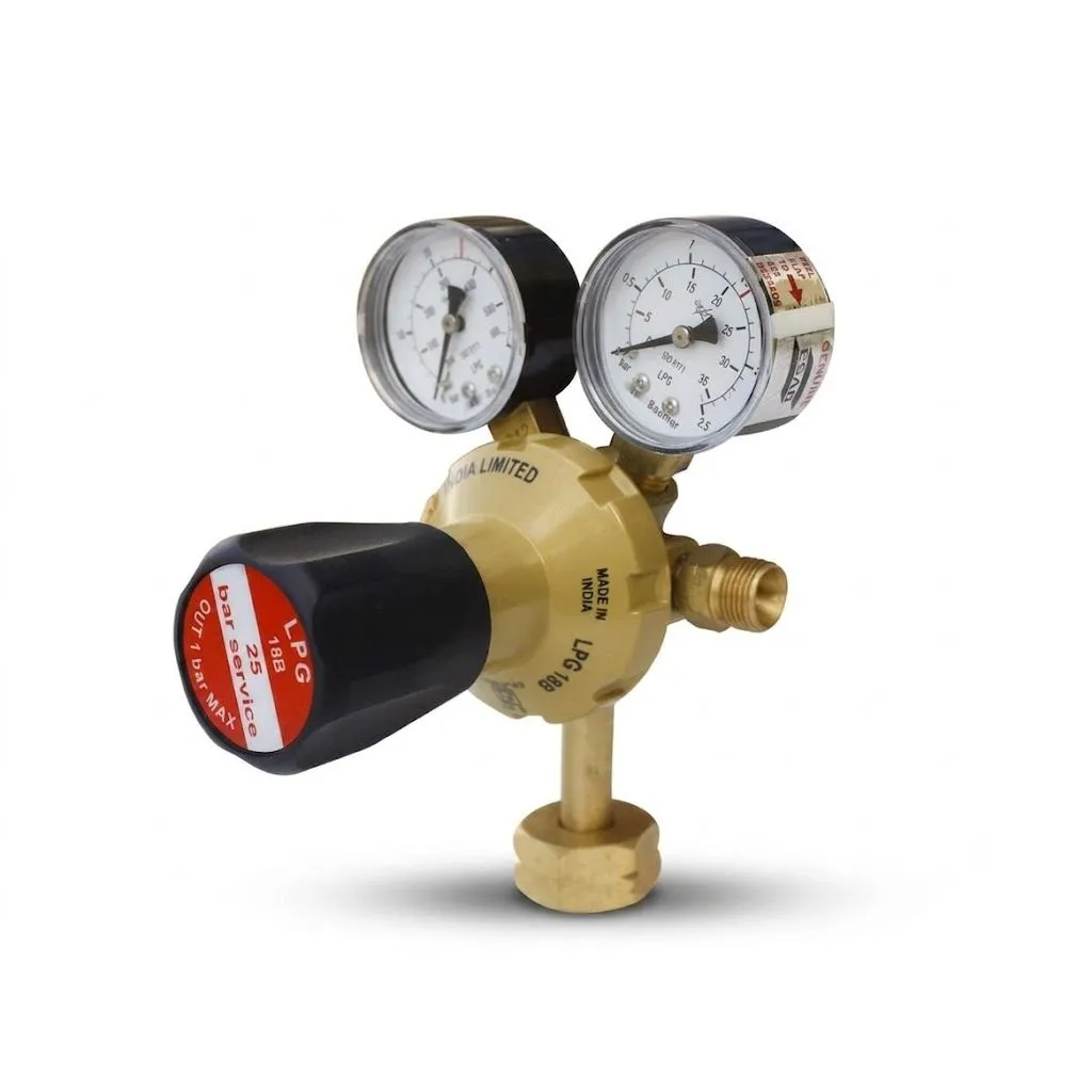 LPG 18 B Single Stage LPG Regulator with 2 Gauges (2).webp