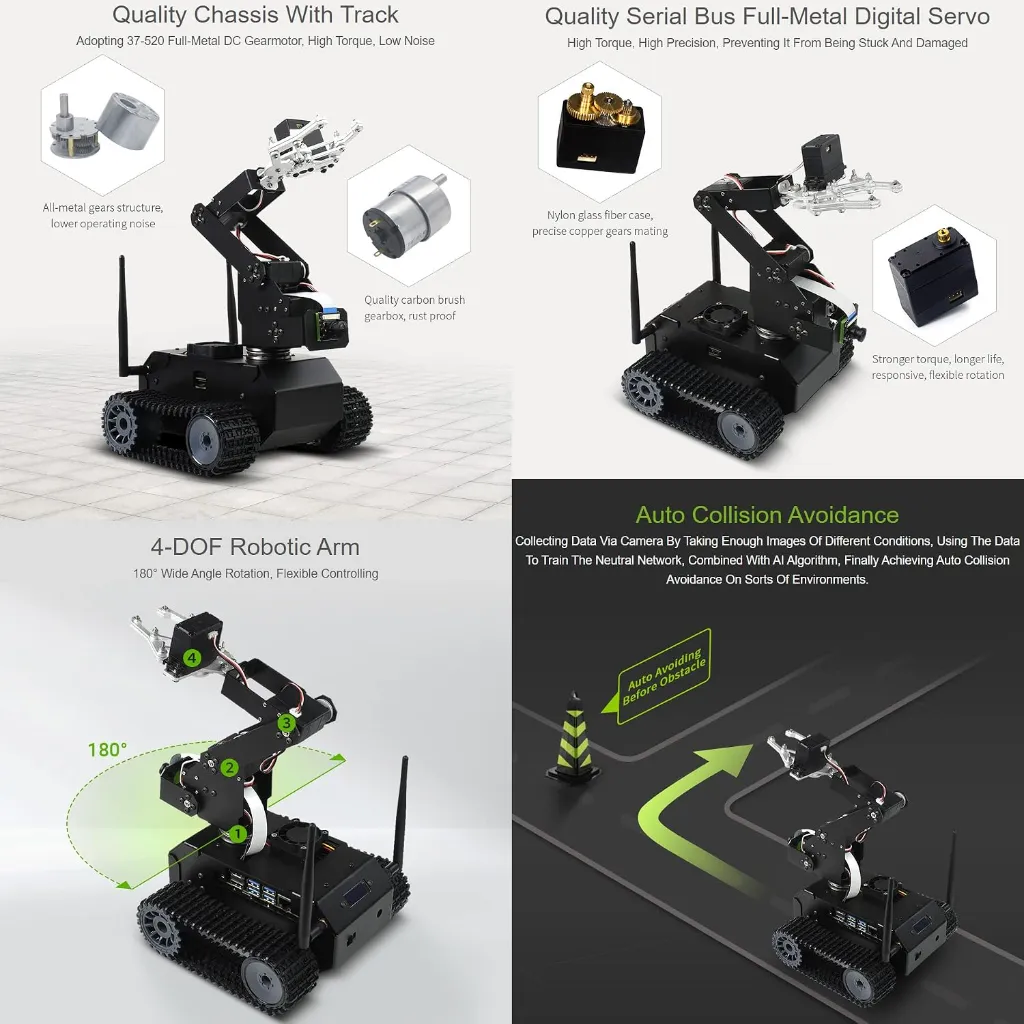 Waveshare JETANK AI Kit AI Tracked Mobile Robot AI Vision Robot Based On Jetson Nano Developer Kit (Included) with Micro SD Card 64GB 1.webp