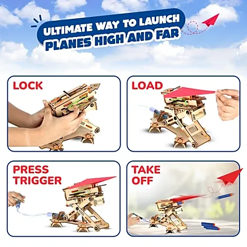Smartivity Hydraulic Launcher - 2 In 1 For Darts & Paper Plane, 1 pc 43.webp