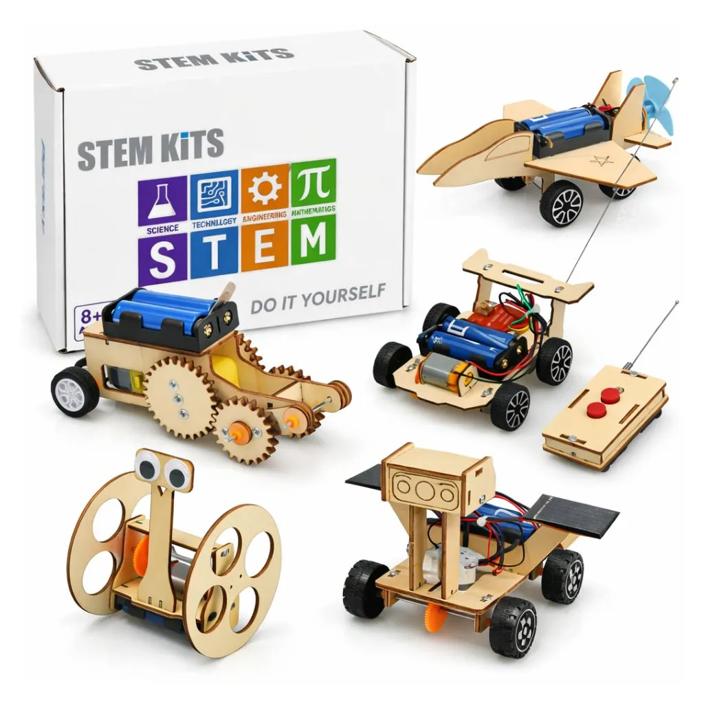5 in 1 STEM Model Car DIY Kit, 3D Wooden Puzzles, Educational Kit