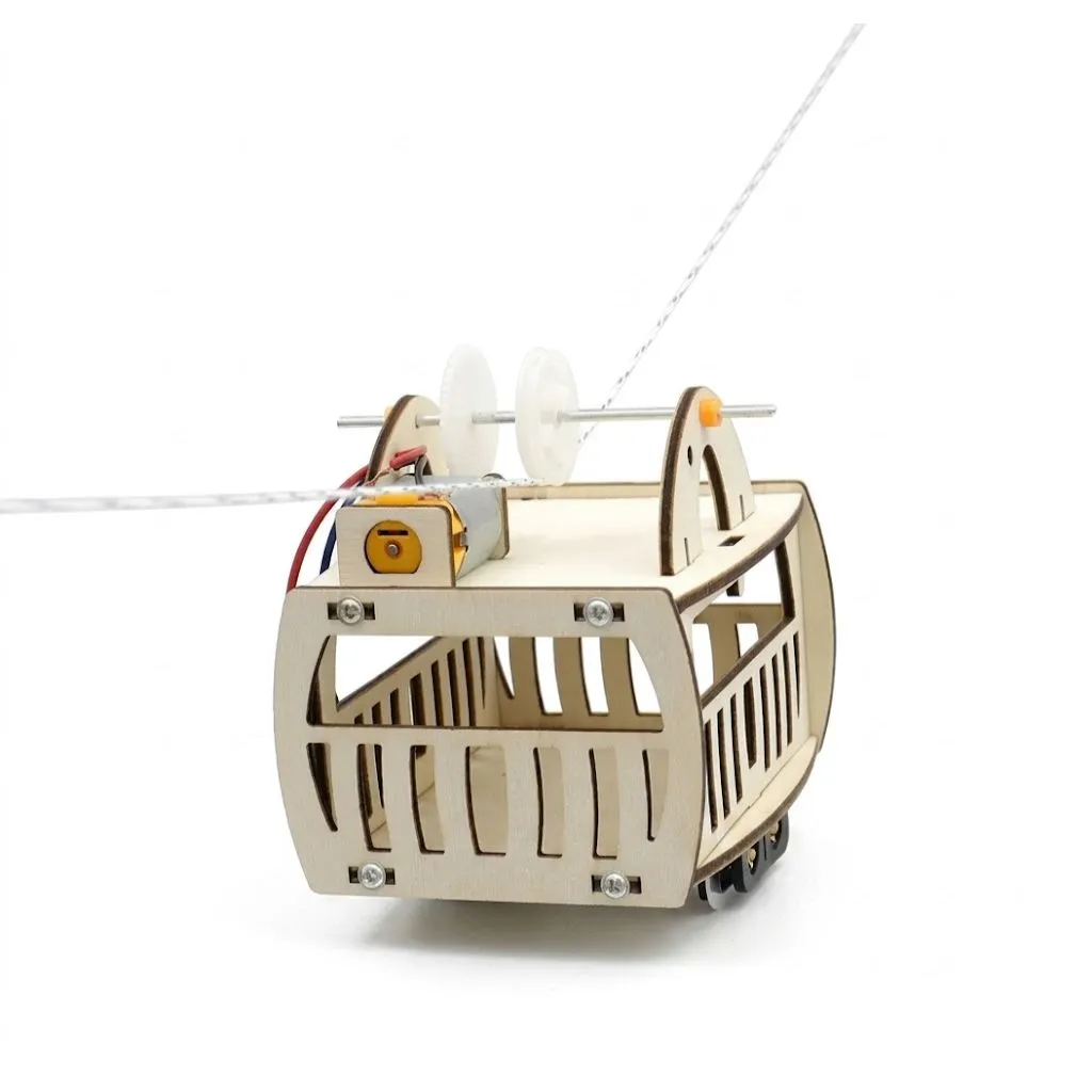 [RE00017] DIY Wooden Sightseeing Cable Car, Educational Learning Model