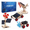 DIY Wooden 4-in-1 Wooden Solar Power Motor Kit for Kids