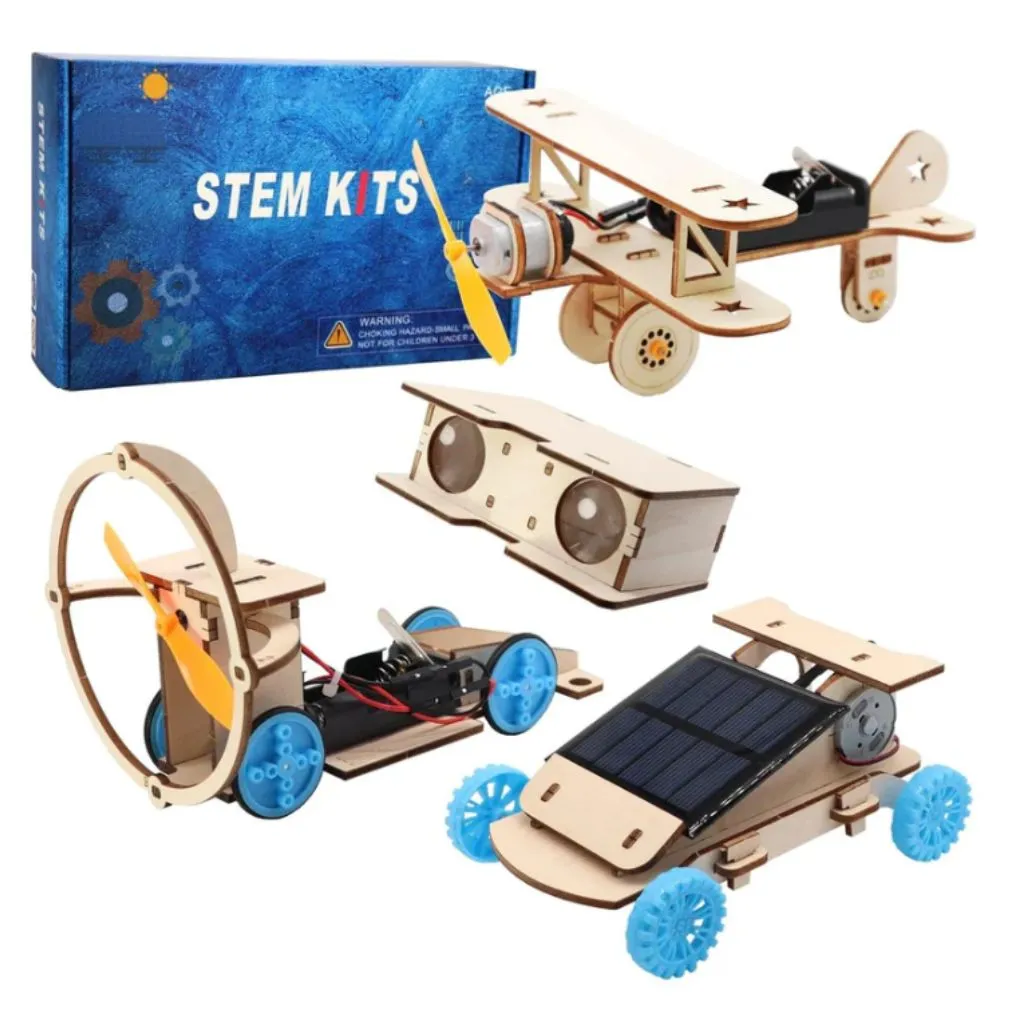 DIY Wooden Science Experiment Model Kit Solar Power Kit