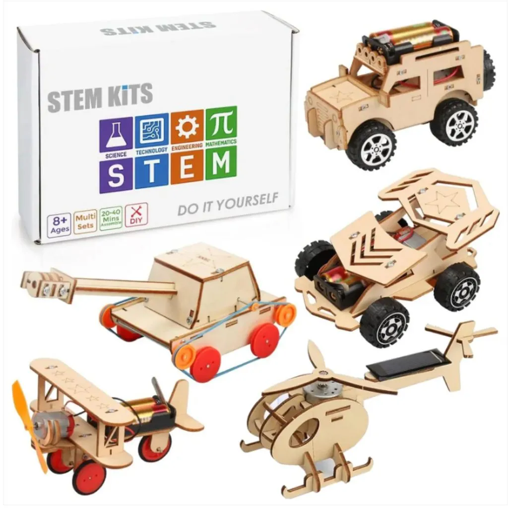DIY Wooden 5-in-1 STEM Kit for Kids 8-12 Years Educational Toys